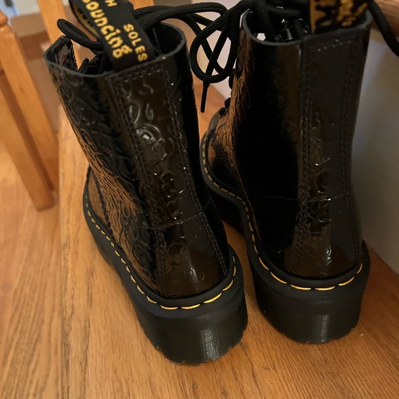 Sinclair leopard embossed black patent platform doc martens NWOT/B - Picture 4 of 7